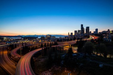 Seattle şehir günbatımı