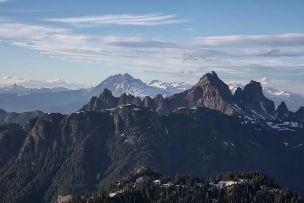 Vista Aérea Paisagem Cordilheira Tantalus Tomado Perto Squamish North Vancouver — Fotografia de Stock