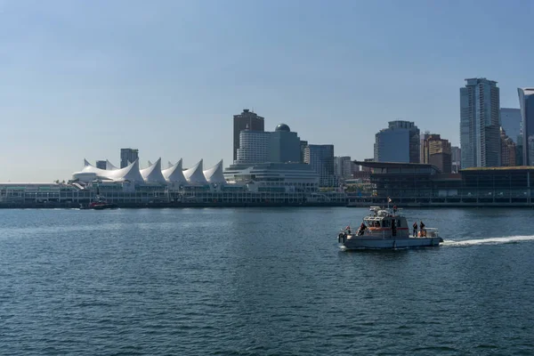 Widok Lotu Ptaka Canada Place Coal Harbour Vancouver Convention Centre — Zdjęcie stockowe