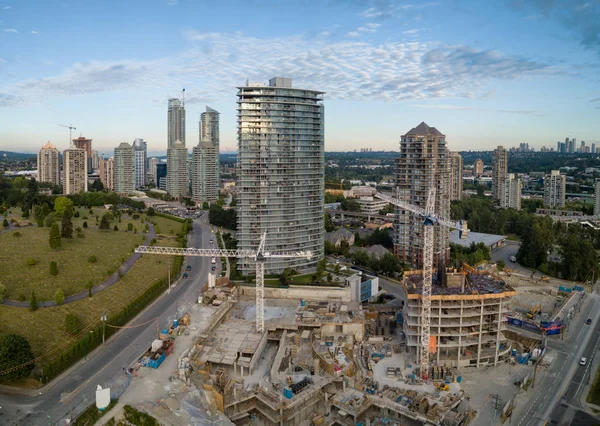 Metrotown City Burnaby Vancouver Canada Aufgenommen Aus Der Luft Einem — Stockfoto