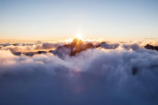 Vista Aérea Del Paisaje Cordillera Tántalo Tomado Cerca Squamish North —  Fotos de Stock