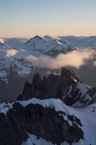 Vista Aérea Paisagem Cordilheira Tantalus Tomado Perto Squamish North Vancouver — Fotografia de Stock