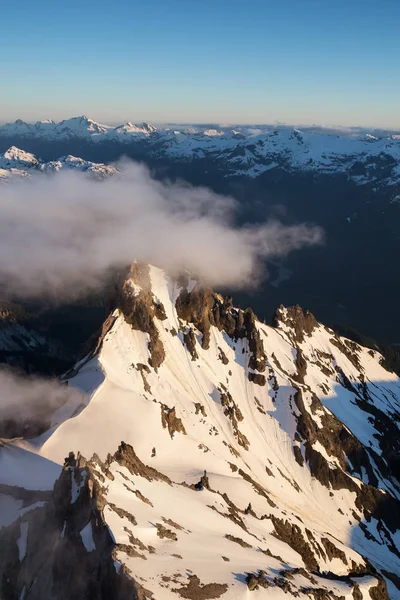 Vista Aérea Del Paisaje Cordillera Tántalo Tomado Cerca Squamish North — Foto de Stock