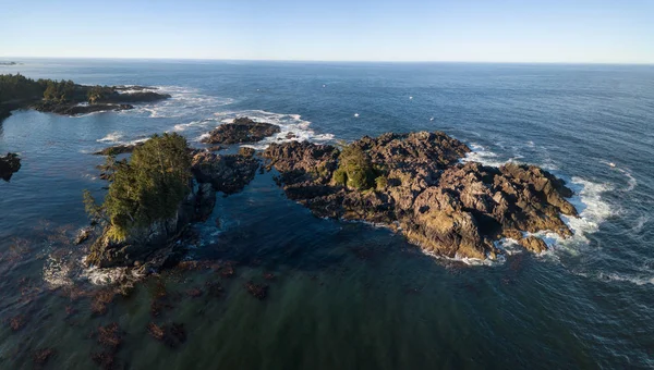 Bela Vista Aérea Natural Uma Paisagem Cênica Costa Oceano — Fotografia de Stock