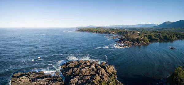 Hermosa Vista Aérea Natural Paisaje Pintoresco Costa Del Océano — Foto de Stock