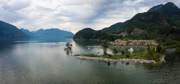 Tüylü Creek Howe Ses Kuzey Vancouver British Columbia Kanada Hava — Stok fotoğraf