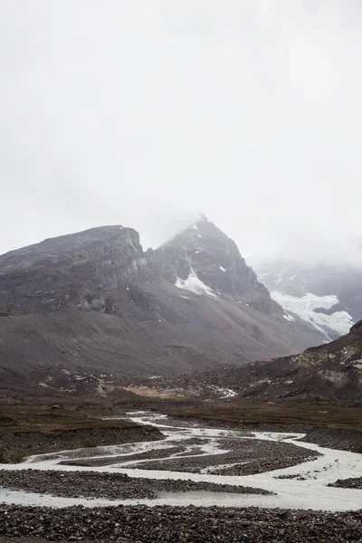 Columbia Icefield Během Léta Přijata Národním Parku Jasper Alberta Kanada — Stock fotografie