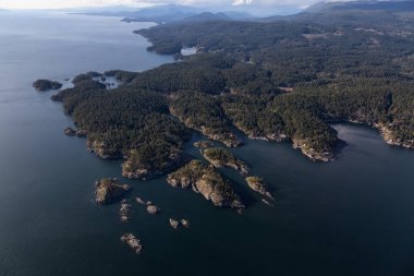 Kaçakçı koyu deniz Provincial Park, Sunshine Coast, British Columbia, Kanada. Görünümünde bir havadan alınan.