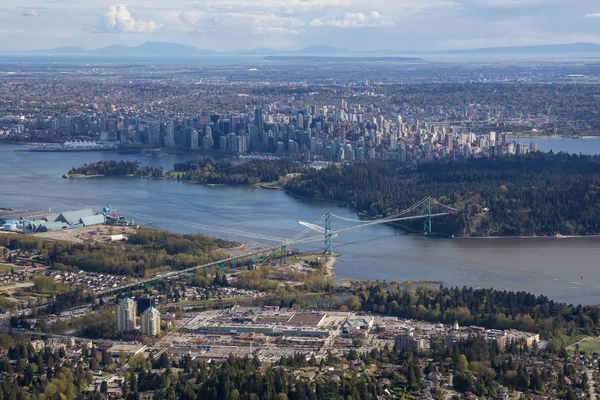 North Vancouver Britisch Columbia Kanada April 2017 Luftaufnahme Der Stadt — Stockfoto