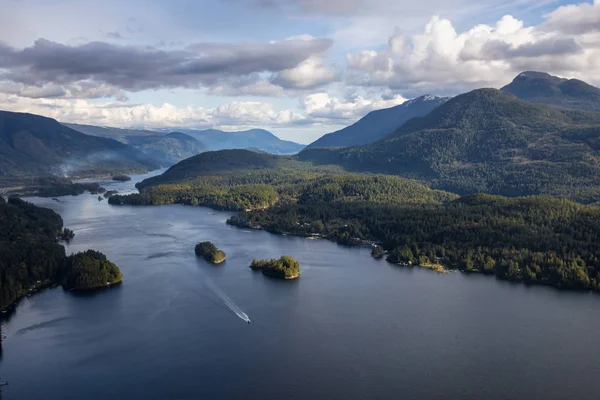 Skookumchuck Narrows Met Sechelt Inham Achtergrond Genomen Noorden Van Sunshine — Stockfoto