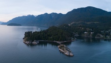Whytecliff park Horseshoe Bay, North Vancouver, British Columbia, Kanada hava panoramik manzaralı.