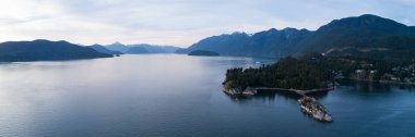 Whytecliff park Horseshoe Bay, North Vancouver, British Columbia, Kanada hava panoramik manzaralı.