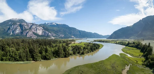 Belle Vue Aérienne Panoramique Squamish Nord Vancouver Colombie Britannique Canada — Photo