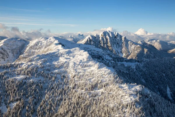Vista Aérea Paisagem Das Montanhas Norte Vancouver Colúmbia Britânica Canadá — Fotografia de Stock