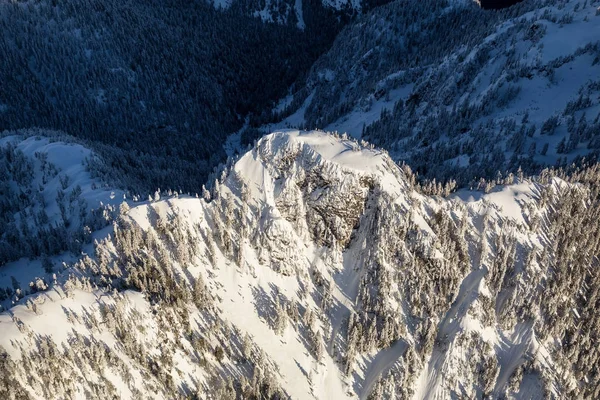 Aerial Landscape View Peak Mountain North Vancouver Howe Sound British — Stock Photo, Image