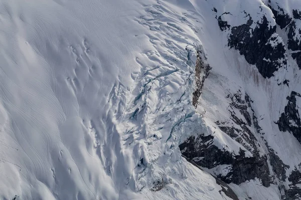 Crevasse Cima Una Remota Montaña Glaciar Columbia Británica Canadá Vista — Foto de Stock