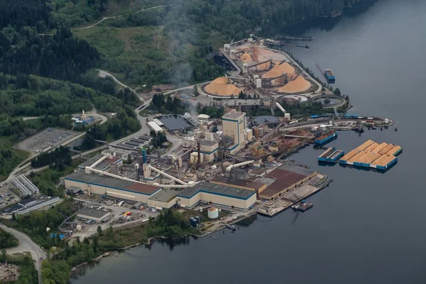 Port Mellon British Columbia Canada May 2017 Aerial View Howe — Stock Photo, Image