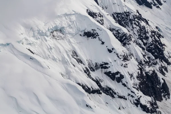 Veduta Aerea Della Neve Del Ghiaccio Del Ghiacciaio Sul Fianco — Foto Stock