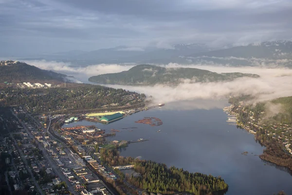 Vista Aérea Port Moody Gran Vancouver Columbia Británica Canadá Tomado —  Fotos de Stock