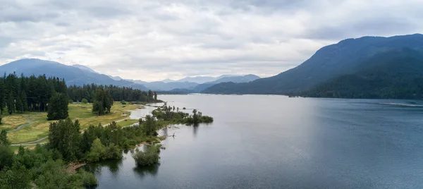 Aerial Panoramic View Golf Course Harrison Mills British Columbia Canada — Stock Photo, Image