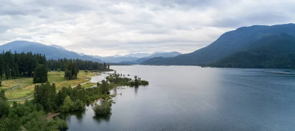 Letecký Panoramatický Pohled Golfové Hřiště Harrison Mills Britská Kolumbie Kanada — Stock fotografie