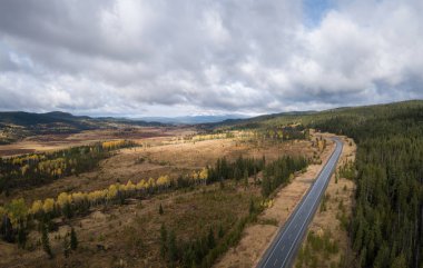 Manzaralı yoldan hava resmi