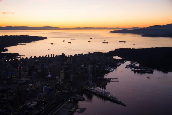 Aérea de la ciudad de Vancouver — Foto de Stock