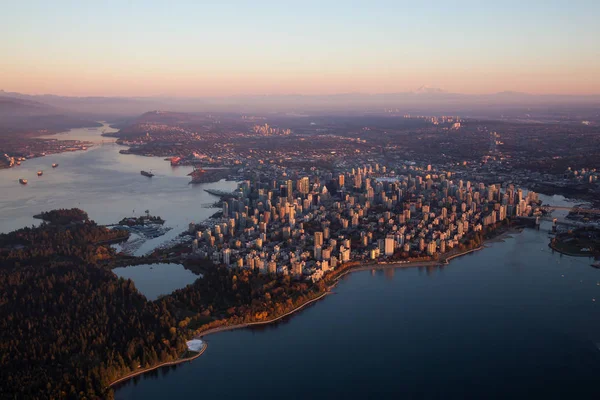 Downtown Vancouver antenn — Stockfoto