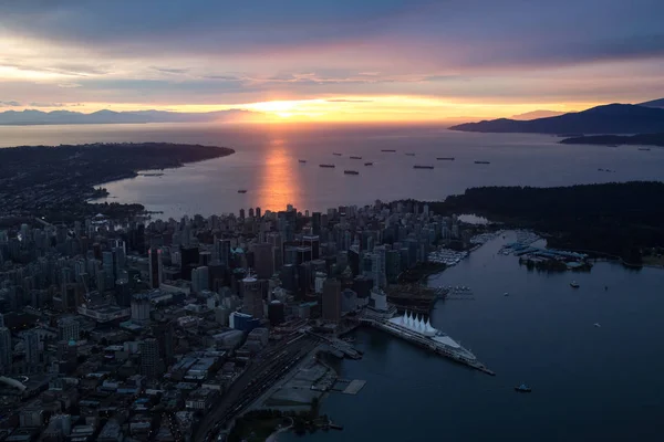 Vancouver Downtown Aerial — Stock Photo, Image