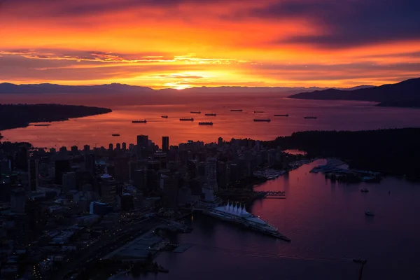 Vancouver Downtown antenne — Stockfoto