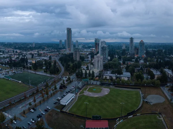 Вид Воздуха Город Суррей Большом Ванкувере Британская Колумбия Канада Снято — стоковое фото