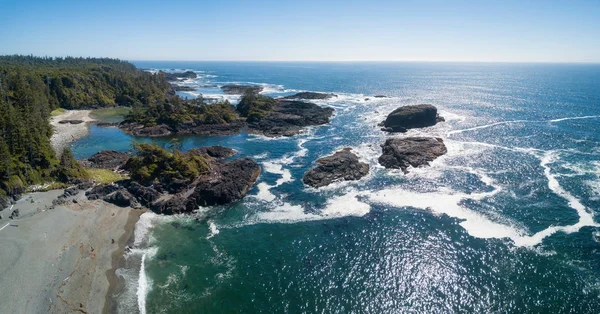 Hermosa Vista Aérea Natural Paisaje Pintoresco Costa Del Océano —  Fotos de Stock