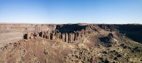 Vista Panorámica Aérea Del Francés Coulee Vantage Washington — Foto de Stock