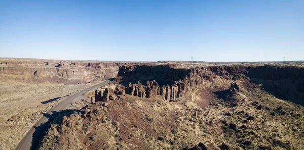 Aerial Panoramic View Frenchman Coulee Vantage Washington Usa — Stock Photo, Image