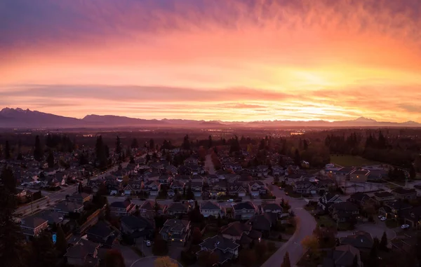 Aerial suburban neighborhood — Stock Photo, Image