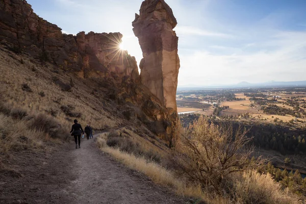 Sendero Hermoso Paisaje Americano Durante Día Invierno Vibrante Tomado Smith —  Fotos de Stock