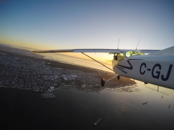 Vancouver Britská Kolumbie Kanada Února 2018 Malé Letadlo Cessna 172 — Stock fotografie