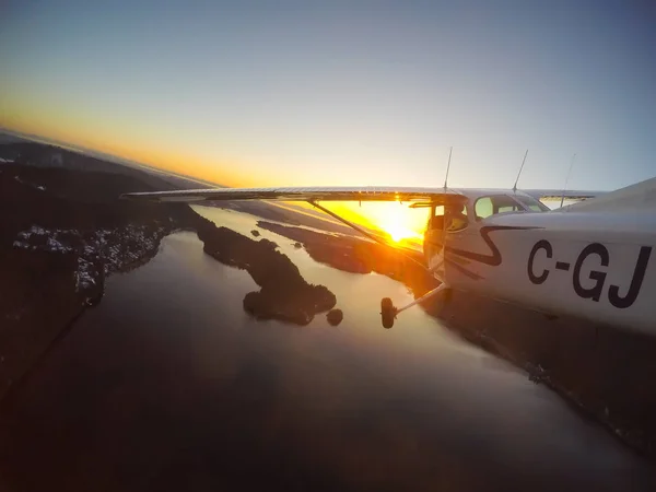 Vancouver Britská Kolumbie Kanada Února 2018 Malé Letadlo Cessna 172 — Stock fotografie