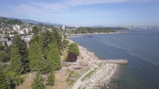 Luchtfoto Van Een Park West Vancouver Canada — Stockvideo