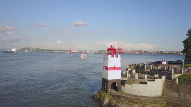 Brockton Point Φάρο Στο Stanley Park Στο Κέντρο Της Πόλης — Αρχείο Βίντεο