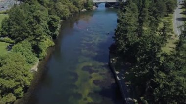 Gorge Park Victoria sermaye şehir Vancouver Island, Amerika Birleşik Devletleri Hava görünümünü. Bir güneşli yaz günü sırasında alınan.