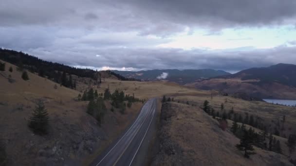 Hava Dron Manzara British Columbia Üzerinden Kanada Olacak Doğal Bir — Stok video