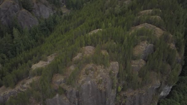 日出的时间从山顶上俯瞰 Squamish 拍摄于加拿大不列颠哥伦比亚省温哥华以北 — 图库视频影像