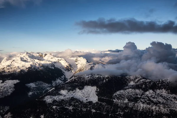 Belle Vue Aérienne Paysage Montagneux Canadien Pris Nord Vancouver Colombie — Photo