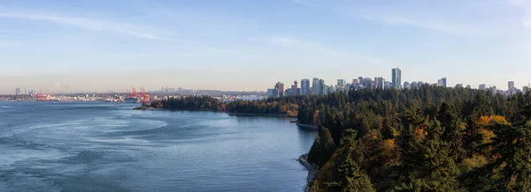 Centro Vancouver Columbia Britannica Canada Bella Veduta Panoramica Aerea Seawall — Foto Stock