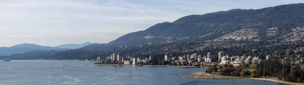 West Vancouver Britská Kolumbie Kanada Letecký Panoramatický Pohled Moderní Městskou — Stock fotografie