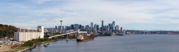Downtown Seattle Washington Verenigde Staten Van Amerika Uitzicht Vanuit Lucht — Stockfoto