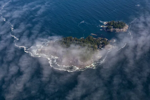 Vista Aérea Del Paisaje Hermosa Costa Del Océano Pacífico Durante — Foto de Stock