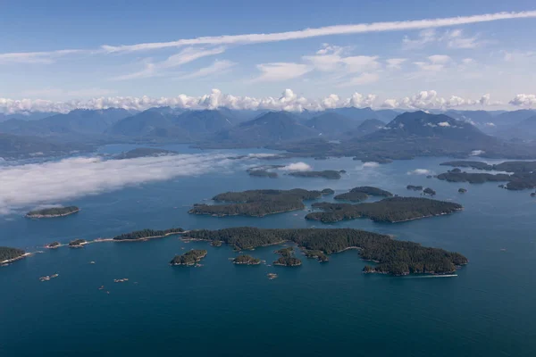 Vista Aérea Del Paisaje Hermosa Costa Del Océano Pacífico Con — Foto de Stock