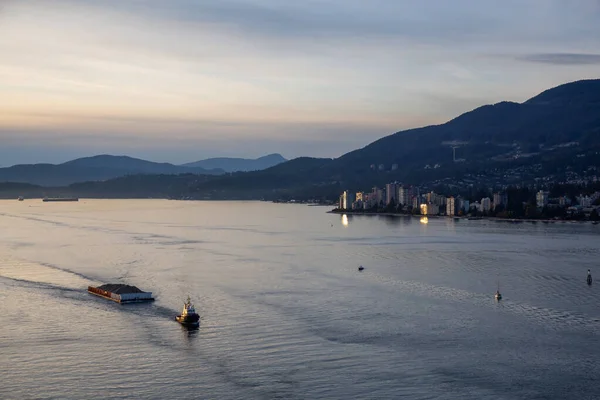 Западный Ванкувер Британская Колумбия Канада Вид Воздуха Современный Городской Пейзаж — стоковое фото